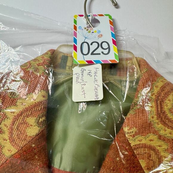 Vintage Harve Benard Wool Blazer Jacket 14P Plaid Elbow Patches Academia Prep - Picture 10 of 10